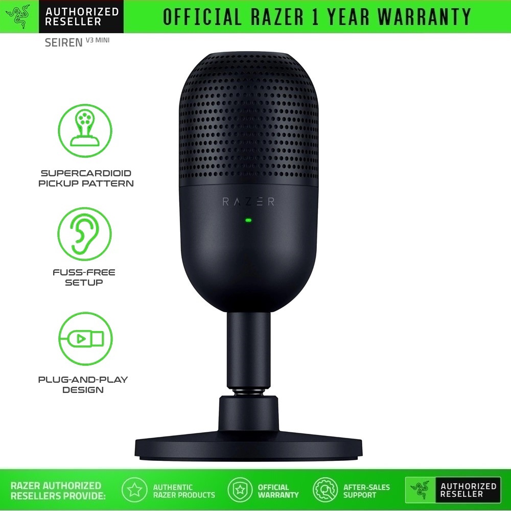 Thiết bị thu âm Razer Seiren V3 Mini - Ultra-Compact USB Microphone_Mới, hàng chính hãng