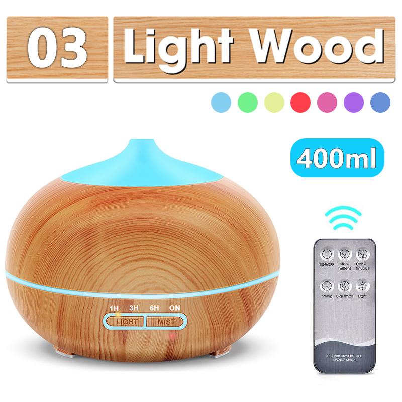 Mới Nhất 400ML Thơm Khuếch Tán Nồi Cơm Điện Từ Máy Tạo Độ Ẩm Không Khí Có Đèn LED Nhà Phòng Siêu Âm Thanh Mát Sương Tinh Máy Khuếch Tán Tinh Dầu