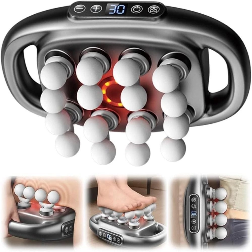 [Tặng củ sạc + cáp sạc] Máy Massage Toàn Thân Cầm Tay 16 Đầu, Máy Mát Xa Đấm Lưng 16 Đầu GDV - Hàng Chính Hãng