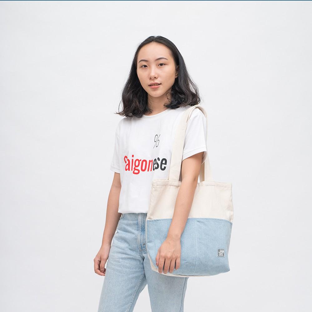 Túi tote thời trang vải canvas Jeans Tote Jamlos