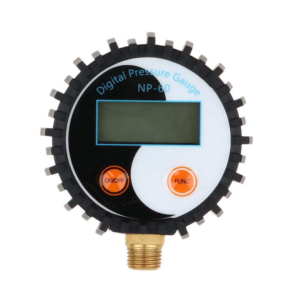 NP-60 G1/4, NPT1/8 Battery Power Digital Pressure Gauge Gas Pressure Tester, 0-200 Psi, 0-150PSI, 0-15PSI, 0-5PSI, -15-0PSI
