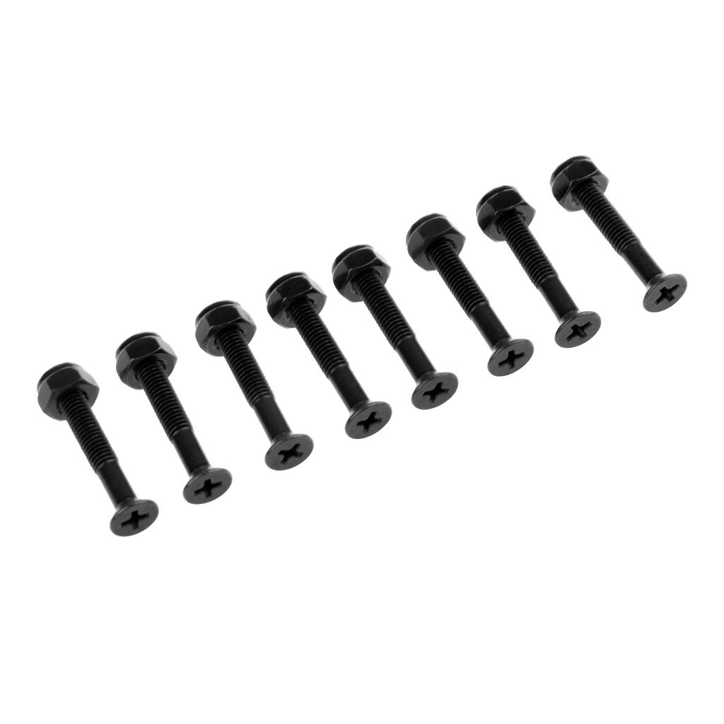 8pcs Replacement Skateboard Hardware Screw Set / Longboard Screws Nuts tool