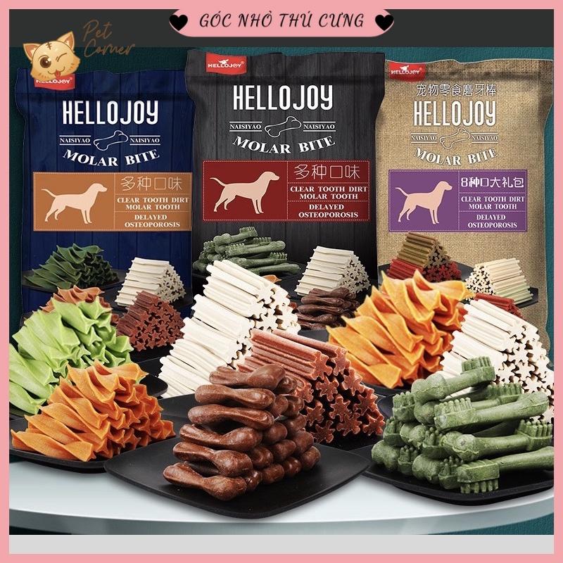 Xương gặm làm sạch răng cho chó Hello Joy gói 800gr