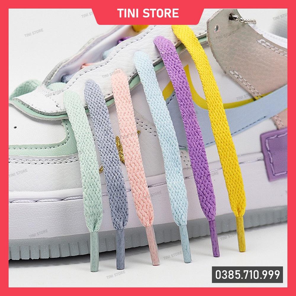 Dây giày dẹt màu Pastel Nike, Adidas chính hãng 6 màu