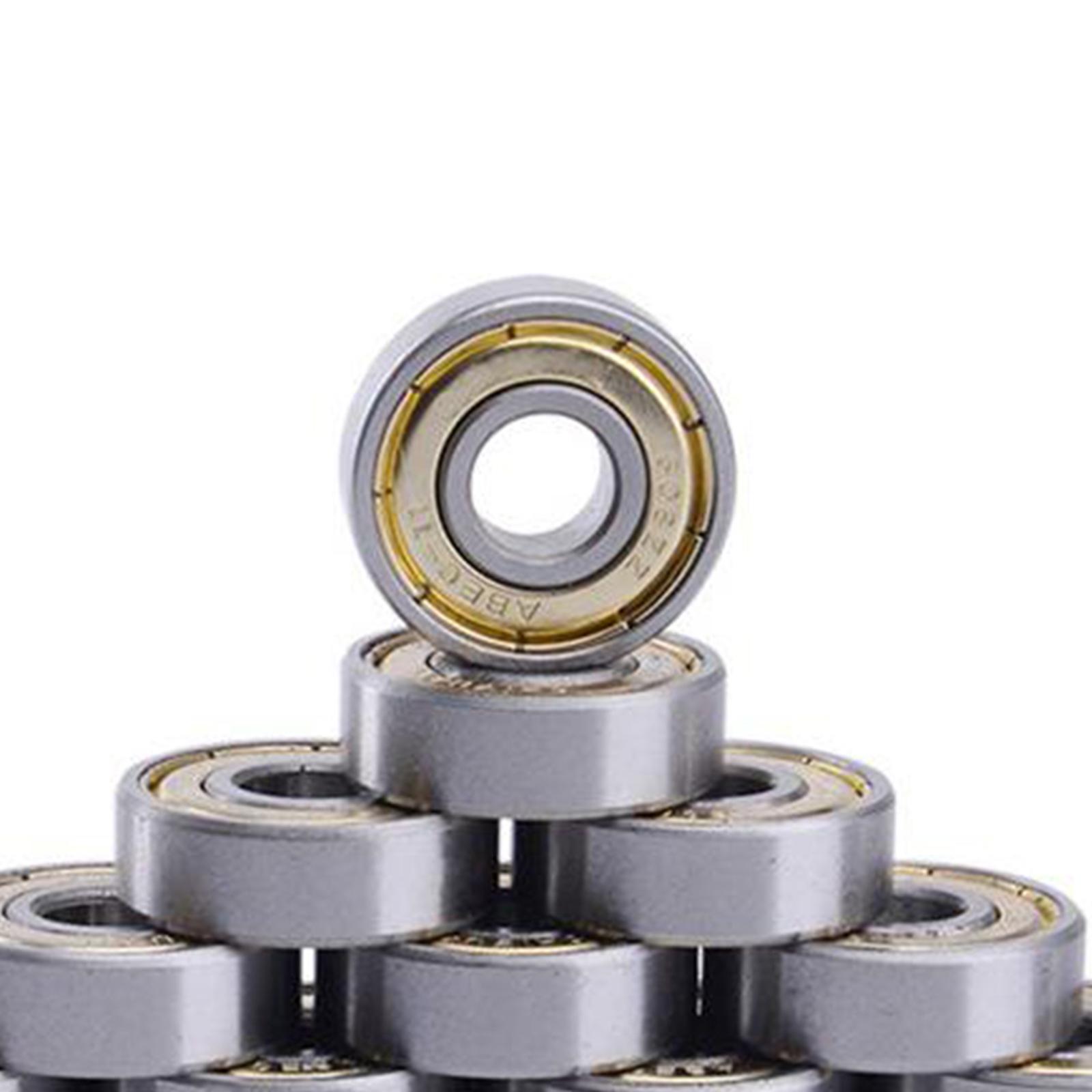 10x Skateboard Bearing Metal Double Sealed Scooter Inline Hockey Wheel Roller