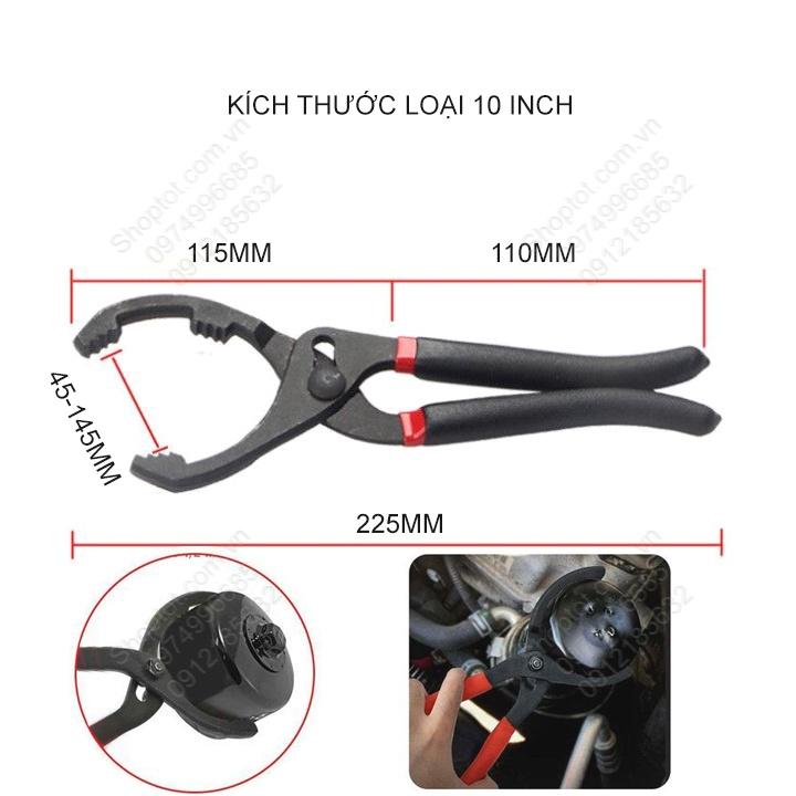Kìm tháo đầu lọc dầu chuyên dụng, loại 10-12 inch tùy chọn