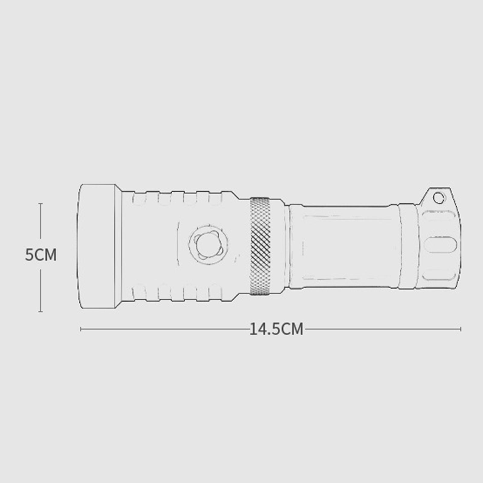 Diving Flashlight, Professional Underwater Torch for Night Outdoor Sport Dive Swimming