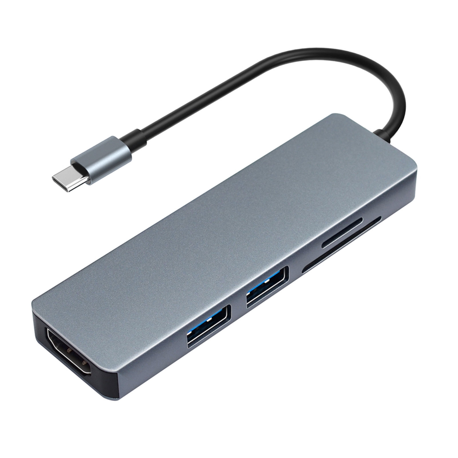 Bộ Chuyển Đổi Tc18 5 Trong 1 Hub USB Loại C Sang HD USB 3.0 Đồ Đọc Thè TF Dành Cho Máy Tính Xách Tay