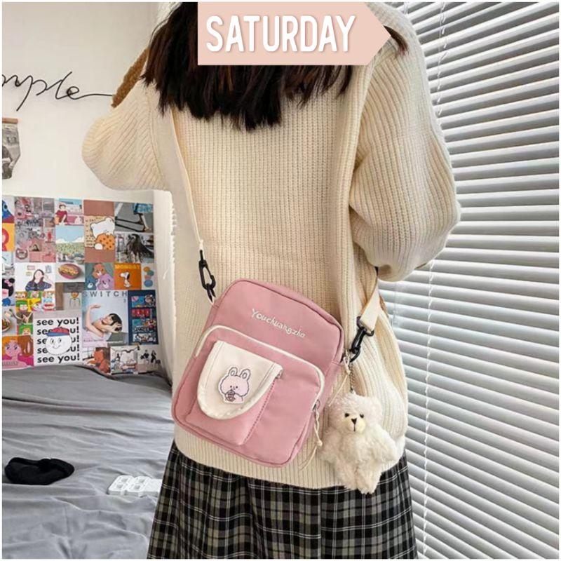Túi đeo chéo mini phối màu thời trang dành cho nữ tặng kèm sticker TA081