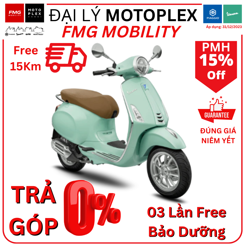 Vespa Primavera 125 ABS - Mầu mới - Trả góp miễn lãi