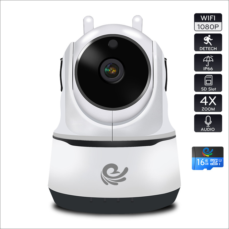 [ TẶNG THẺ 16GB ] Camera WIFI Giám Sát Trong Nhà 2 Râu Bắt Wifi Cực Khỏe PAF-200 - Full HD 1080P Độ Phân Giải 2.0Mpx - Đàm Thoại 2 Chiều Rõ Ràng - Dùng APP CARECAM PRO - Hàng Nhâp Khẩu