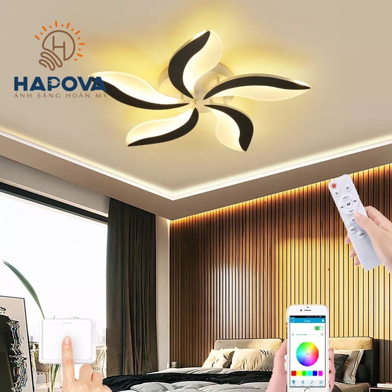 Đèn ốp trần 5 cánh HAPOVA GUMOL 8830 5 cánh/15 cánh