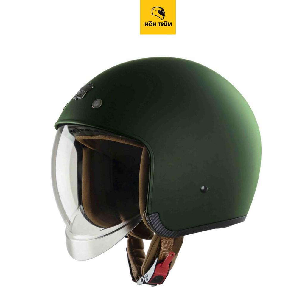 Nón bảo hiểm 3/4 ROYAL M139 có kính âm màu XANH LÍNH NHÁM