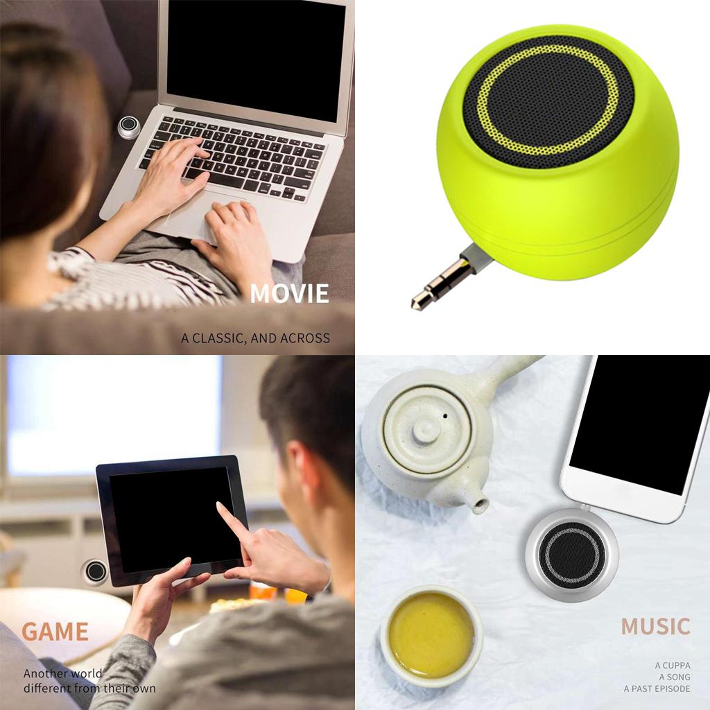 2 Pcs Mini Speaker 3.5mm Jack AUX Music Audio