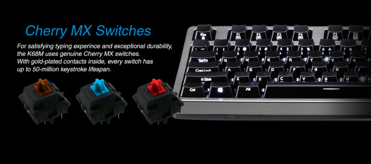 Bàn Phím Cơ I-Rocks K68M Cherry Switch - Hàng Chính Hãng 2