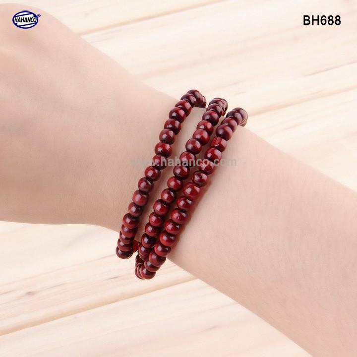 Chuỗi vòng đeo tay 108 hạt 6mm gỗ trắc tự nhiên (BH688-6) thiết kế giản dị - đơn giản - Bracelet of HAHANCO