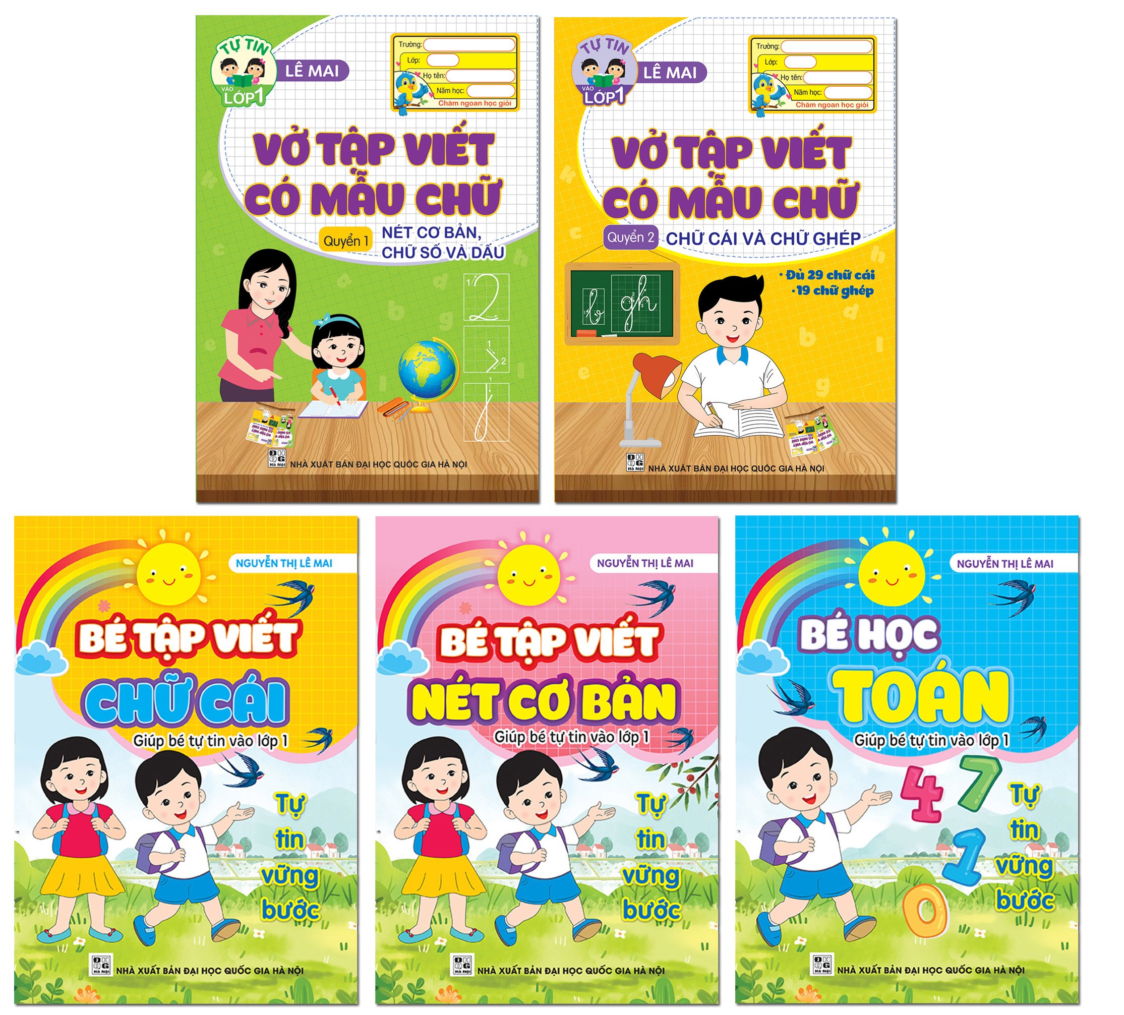 Sách vở tập viết, học toán (Tự tin vào lớp 1) - ndbooks