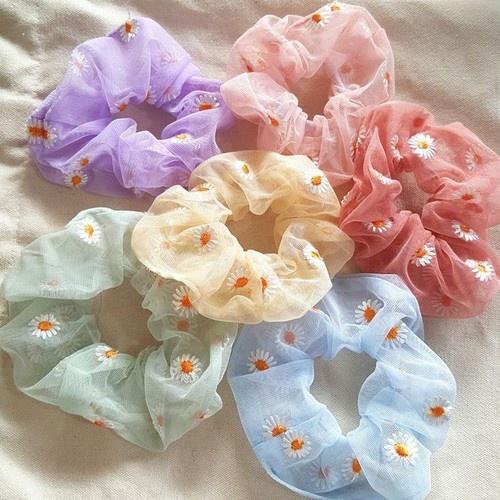 Dây Cột Tóc Vải Fm Style Scrunchies Họa Tiết nhiều màu sắc Vintage Hàn Quốc 207060113