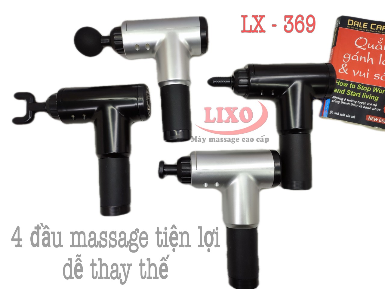 Máy massage cầm tay - LX 369 - Hỗ trợ giảm đau mỏi vai gáy, chân tay, căng cơ tại nhà
