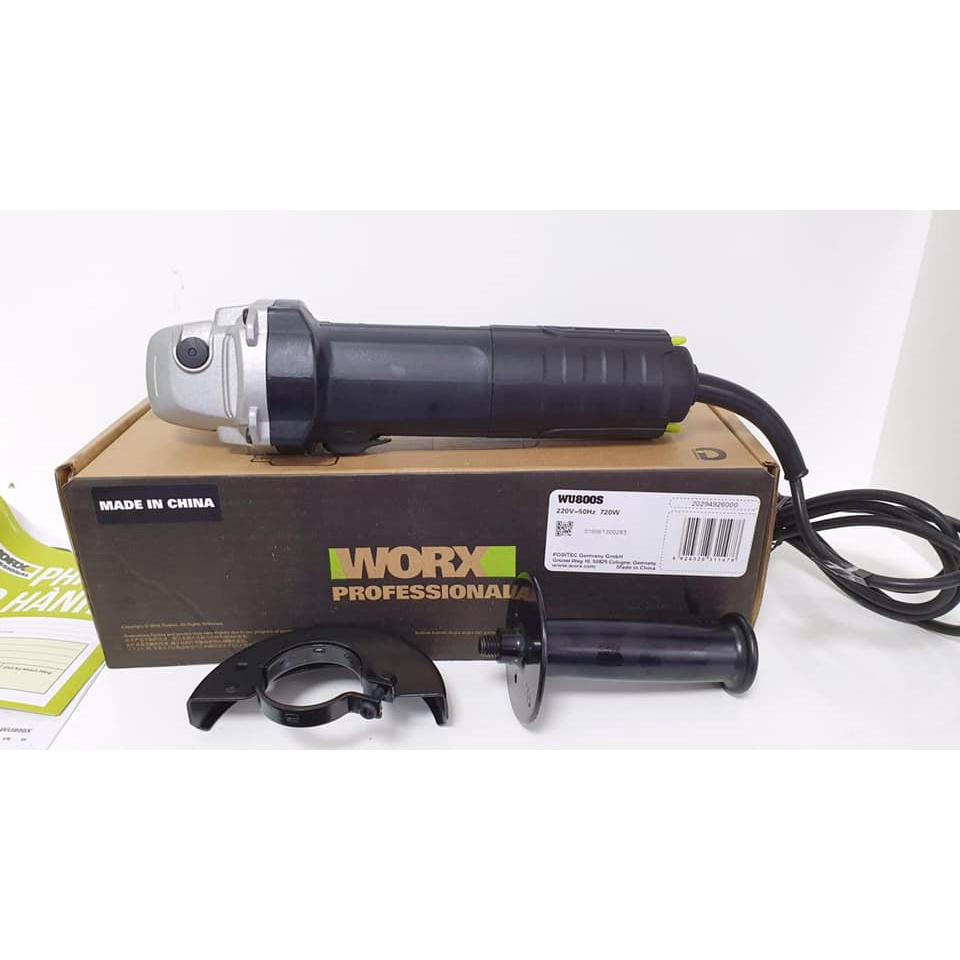 Máy Mài Cầm Tay WORX GREEN WU800S Nhỏ Gọn Tiện Dụng 720W 100mm