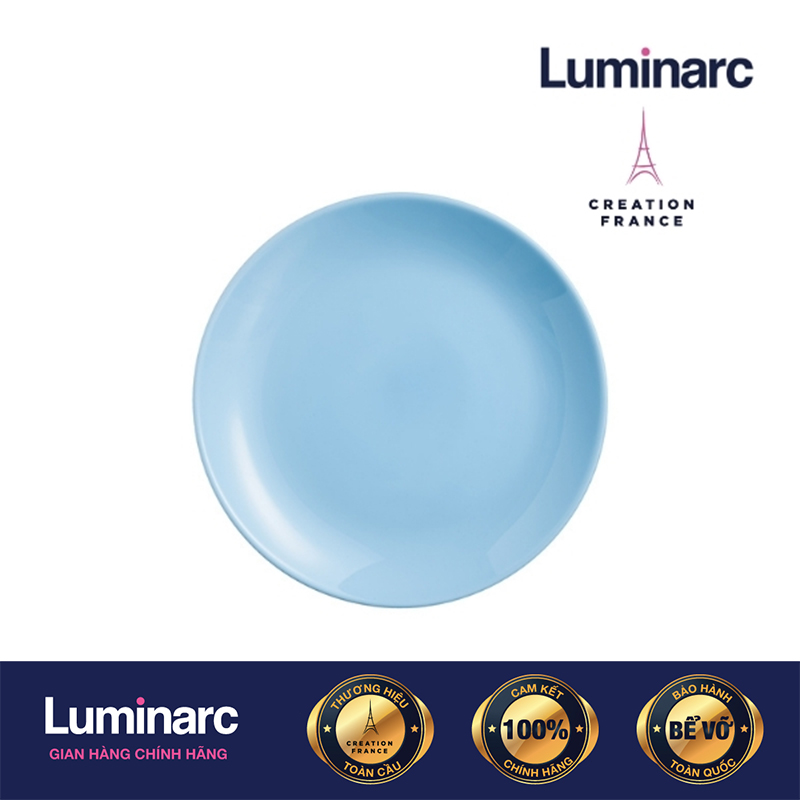 Bộ 6 Đĩa Thuỷ Tinh Luminarc Diwali Light Blue 19cm - LUDIP2612