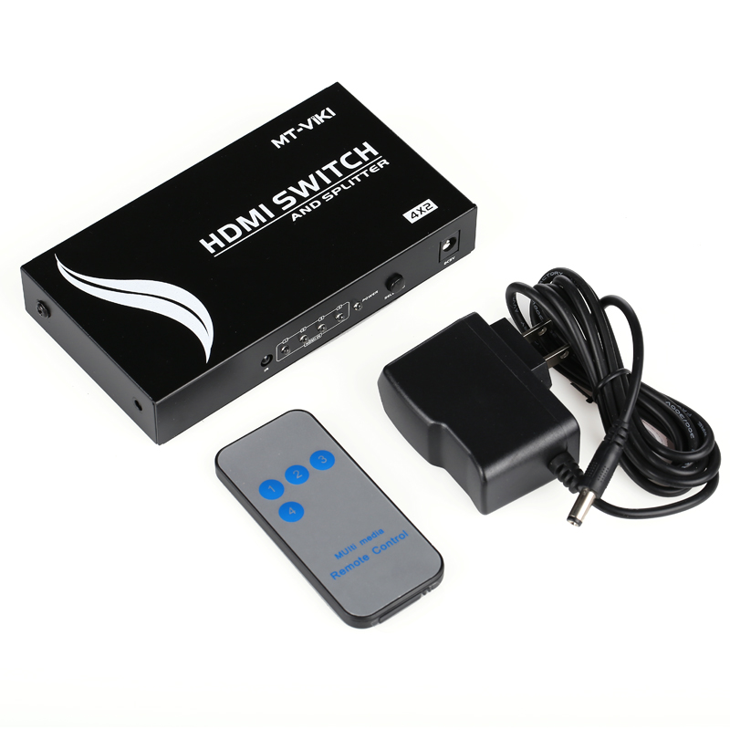 Bộ Chia HDMI 4 Cổng Vào 2 Cổng Ra Có Điều Khiển VIKI MT-HD4-2 - Hàng Nhập Khẩu