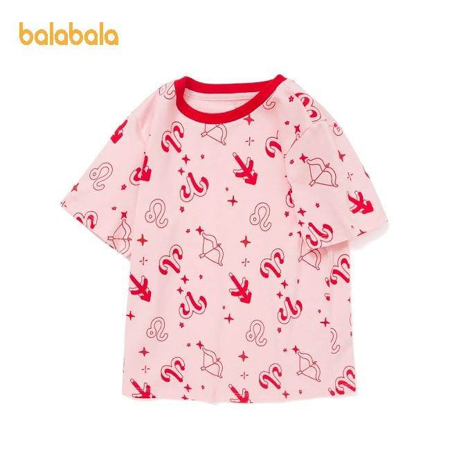 Áo thun ngắn tay màu hồng mùa hè cho bé gái Balabala