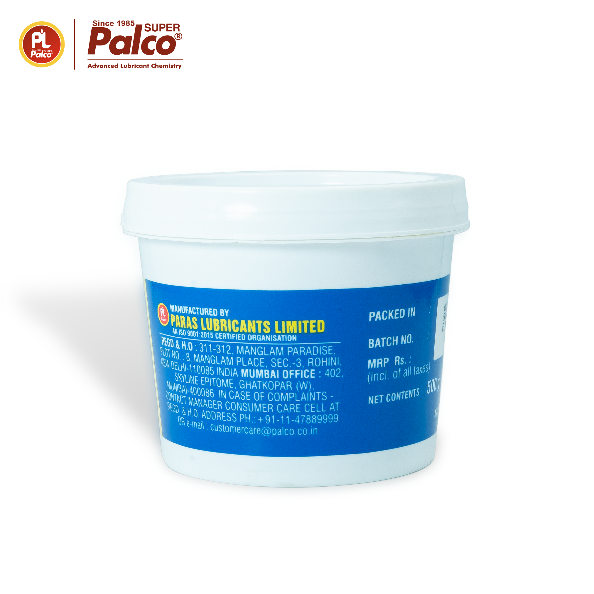 Mỡ bò chịu cực áp đa dụng PALCO EP-3 Gốc Lithium, NLGI-3, Màu vàng nâu - Hộp 500gr - Nhập khẩu Ấn Độ