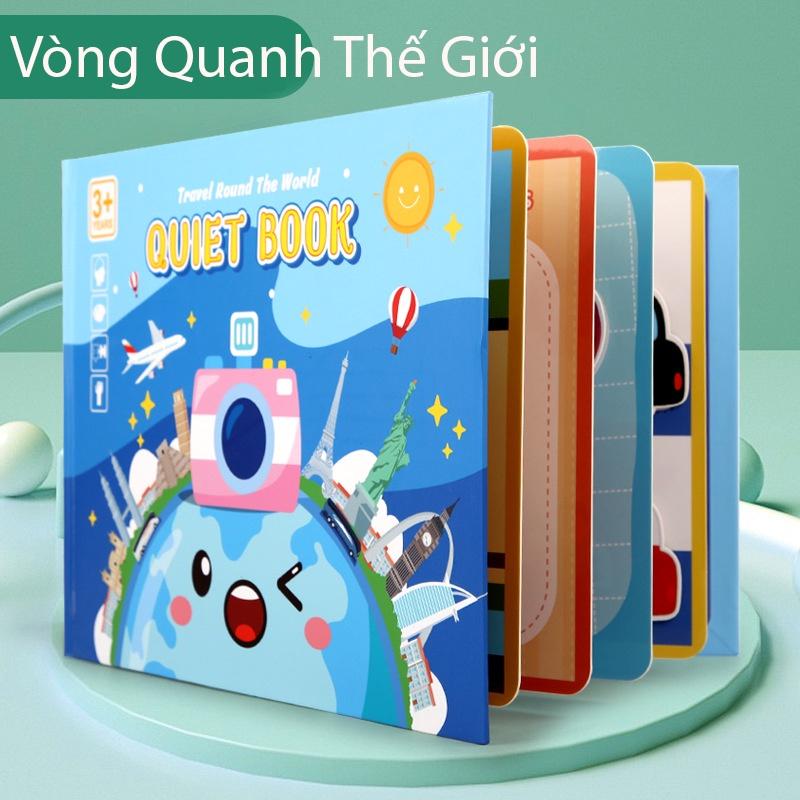 Đồ Chơi Giáo Dục Thông Minh Sớm Cho Bé, Bộ Học Liệu Bóc Dán Nhiều Chủ Đề, Bảng Bận Rộn Quiet Book, Busy Board
