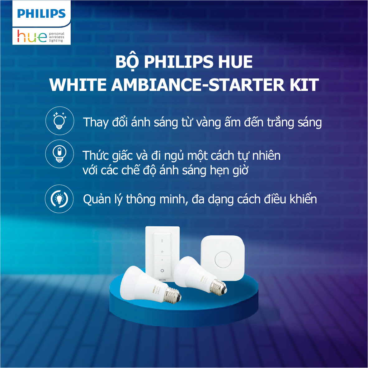 Bộ Philips Hue White Ambiance-Starter kit