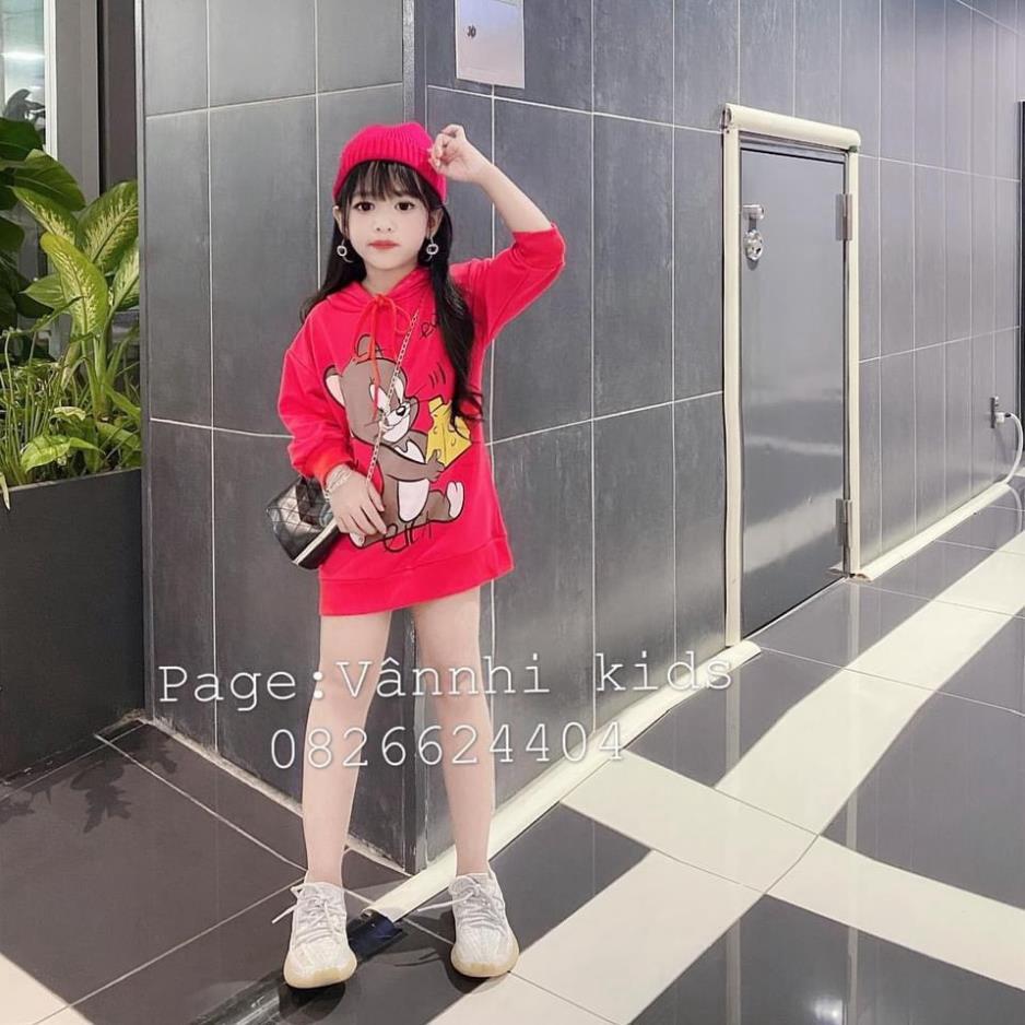 ÁO NỈ CHUỘT JERRY ĐỎ GIẤU QUẦN CHO BÉ