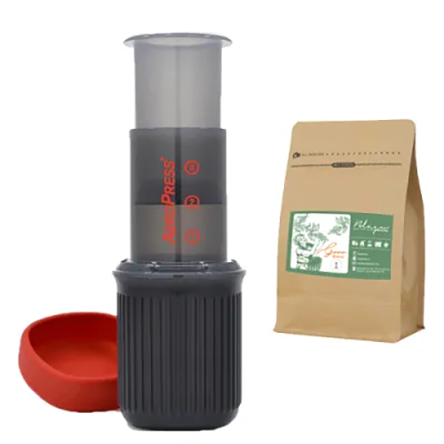 Combo dụng cụ ép cà phê du lịch Aeropress Go USA và 1 túi cà phê Guru 1 - 250gr