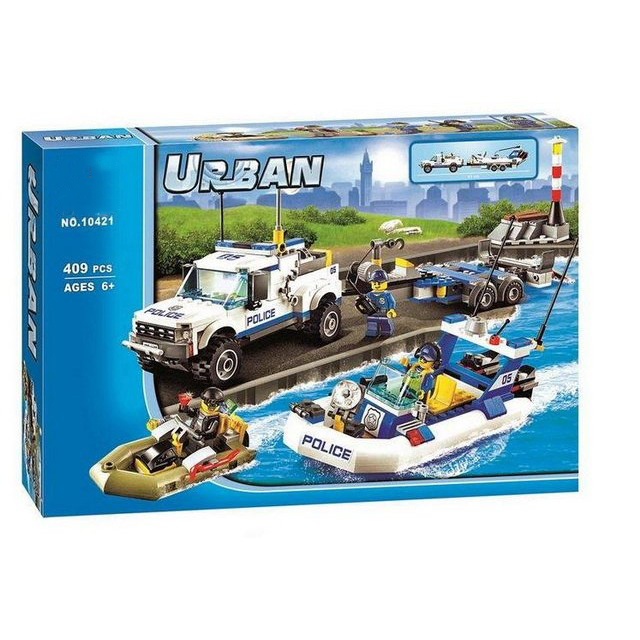 Bộ đồ chơi lắp ráp, xếp hình các phương tiện lưu động của cảnh sát săn bắt cướp