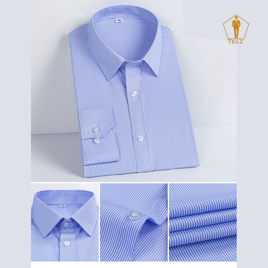 Hình ảnh Áo Sơ Mi Nam Trung Niên Trơn, Karo, Sọc Dài Tay Cao Cấp 100% Cotton.