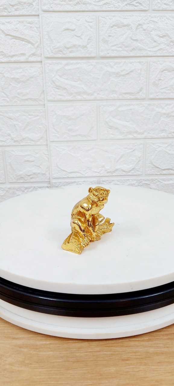 Tượng khỉ bằng đồng mạ vàng 24K