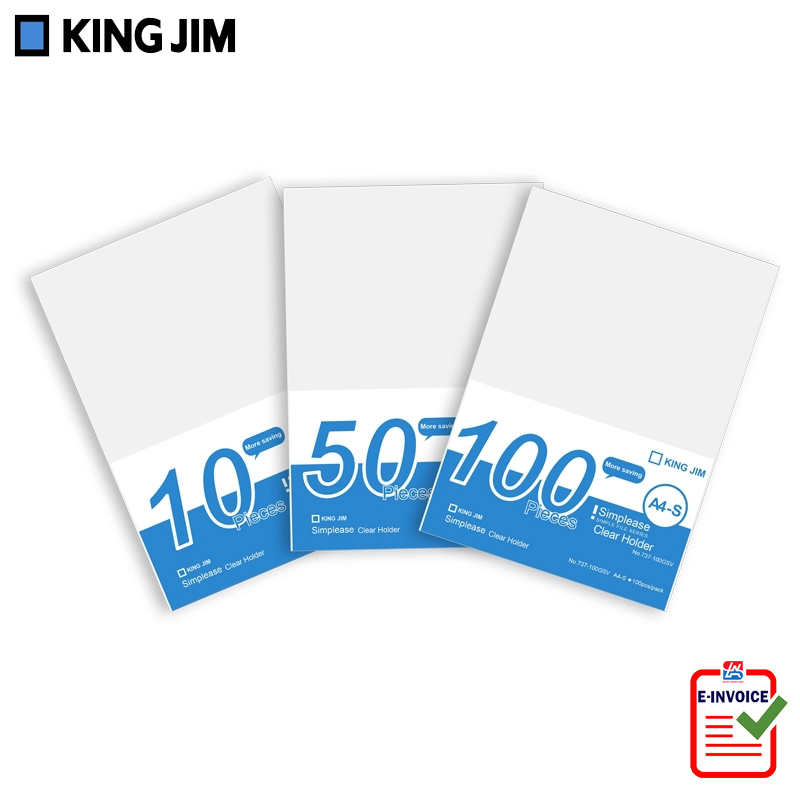 Bìa hở 2 cạnh - Túi mở 2 đầu King Jim 737-10GSV-50GSV-100GSV