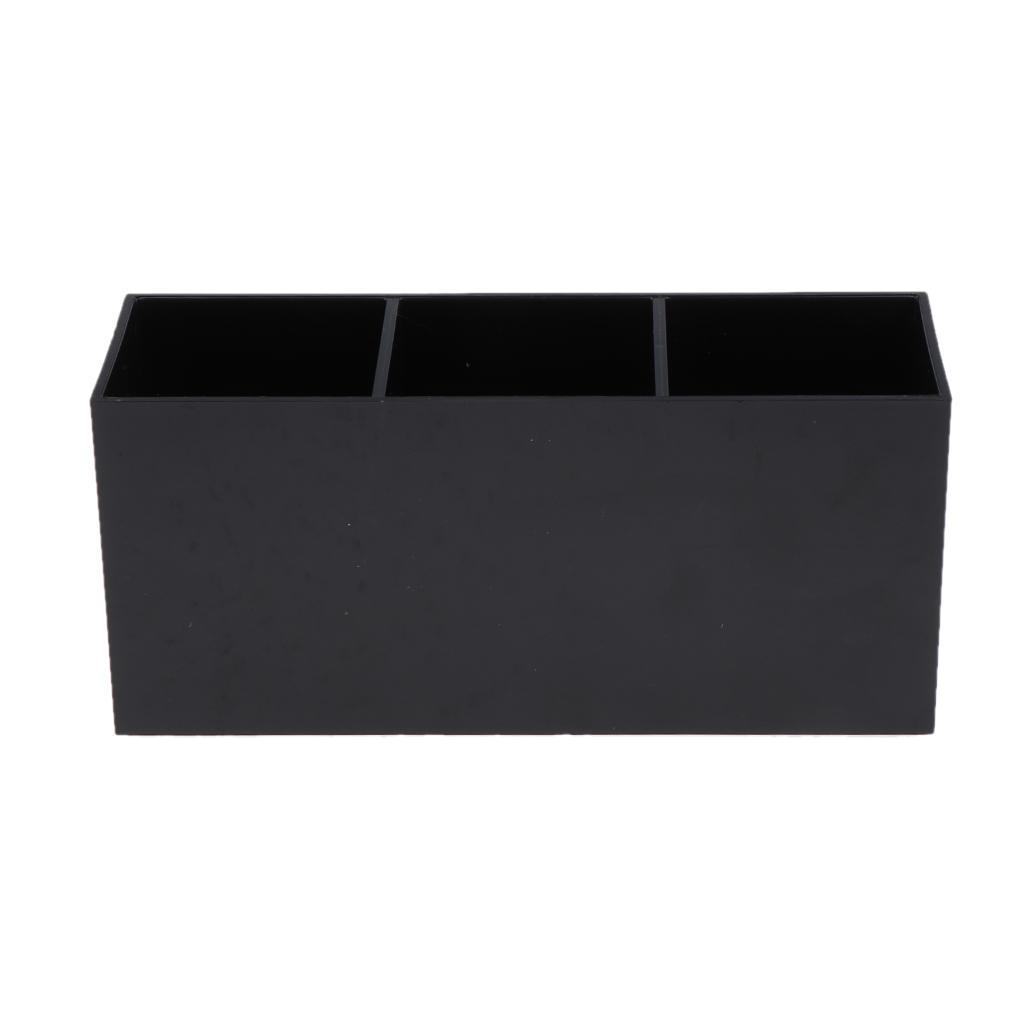 Makeup Brushes Display Stand Storage Cosmetic Container Acrylic Case&3 Holes