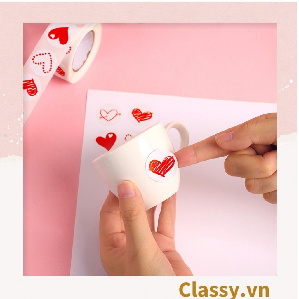 Cuộn 500 Sticker 2.5CM Thank you dán niêm phong túi giấy Classy , hộp bánh handmade, tem dán thiệp, hộp quà tặng Q686