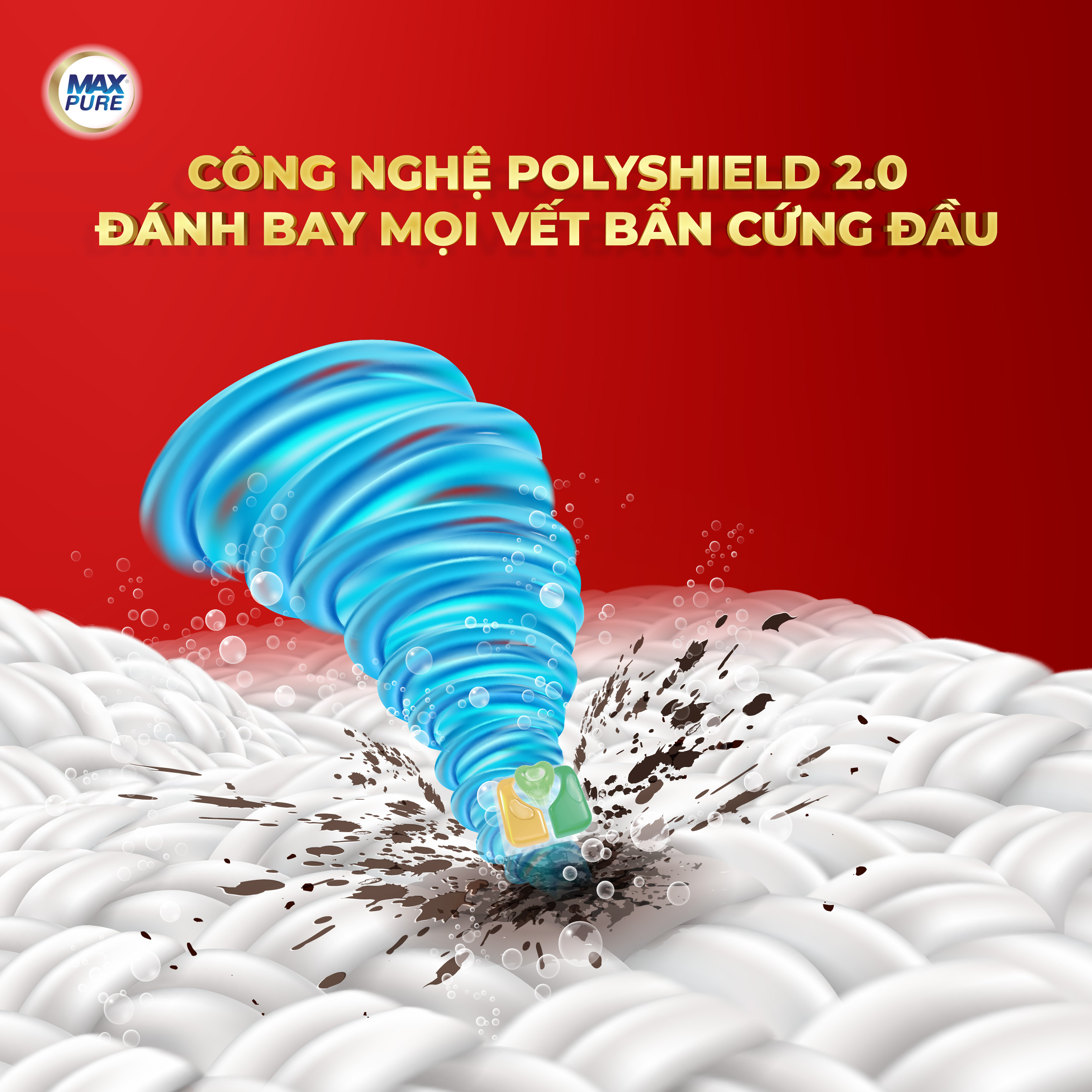Combo (Túi|Hộp) Viên Giặt Tiện Lợi Max Pure 4in1 - Công Nghệ Carezyme bảo về quần áo bền đẹp không phai màu theo thời gian