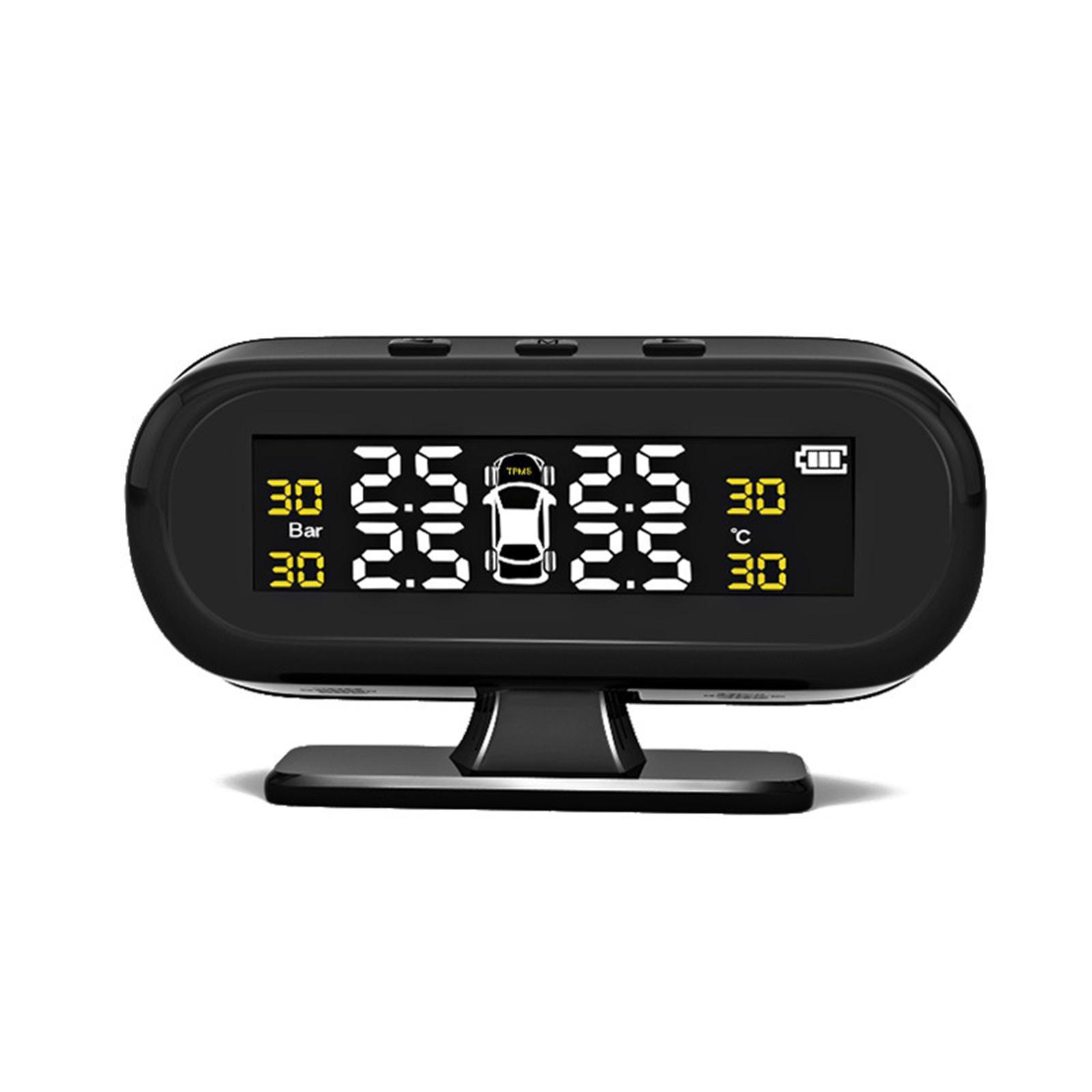 Tire Pressure Monitoring System Solar Wireless USB Auto Pressure Gauge
