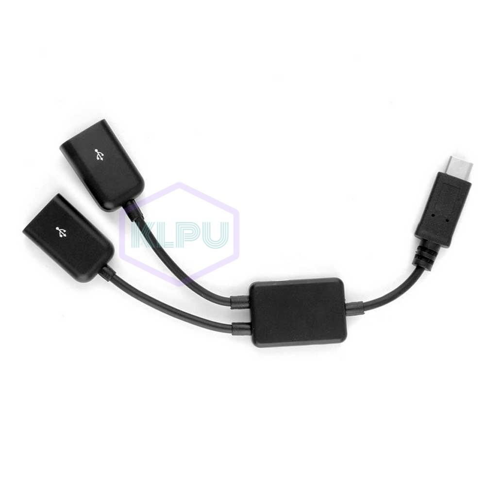 KLPU 2in1 USB 3.1 Type-C To USB 2.0 Power Charging OTG Hub Cable Adapter#VN