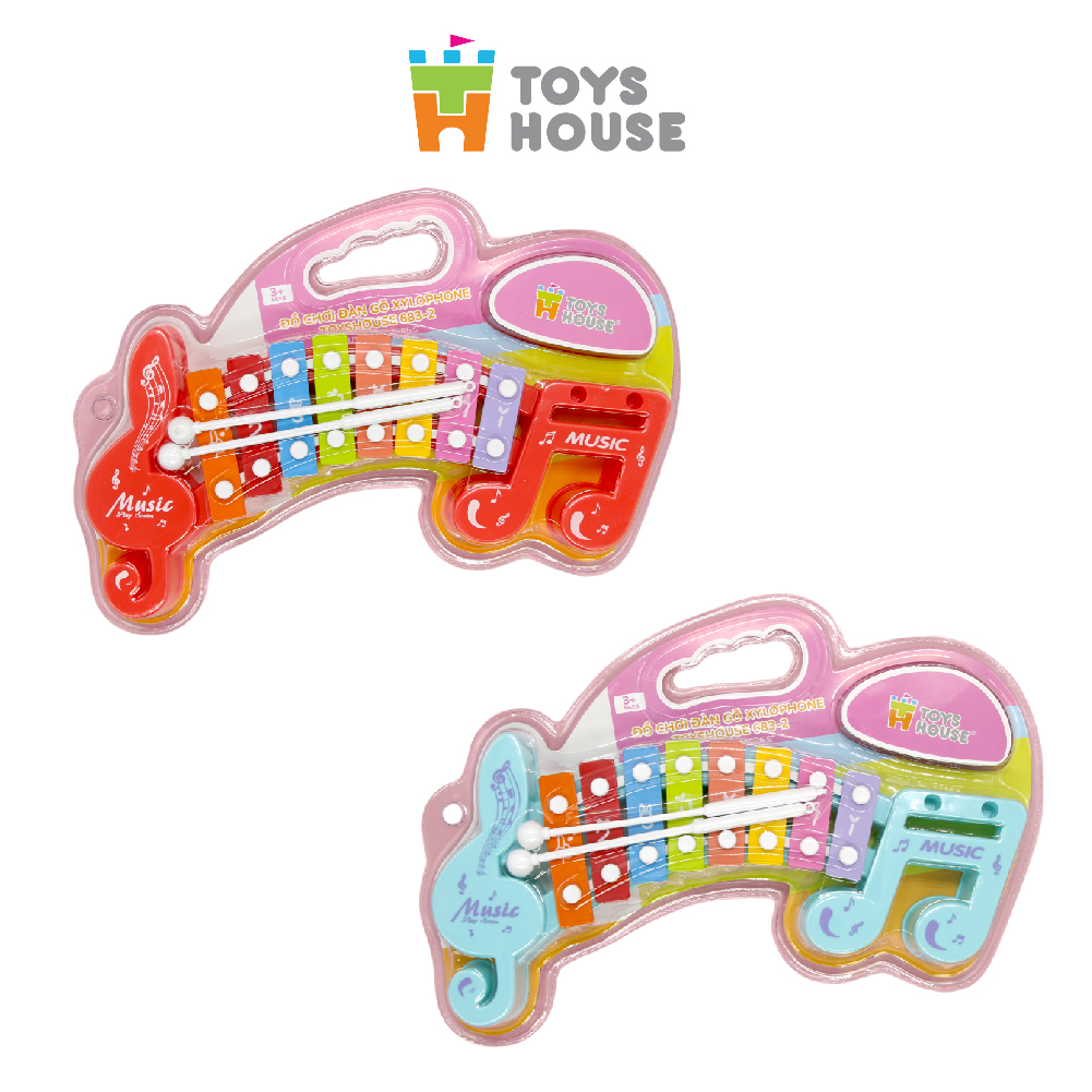 Đồ chơi đàn gõ Xylophone cho bé 8 phím hình nốt nhạc - Đồ chơi âm nhạc cho bé Toyshouse 683-2