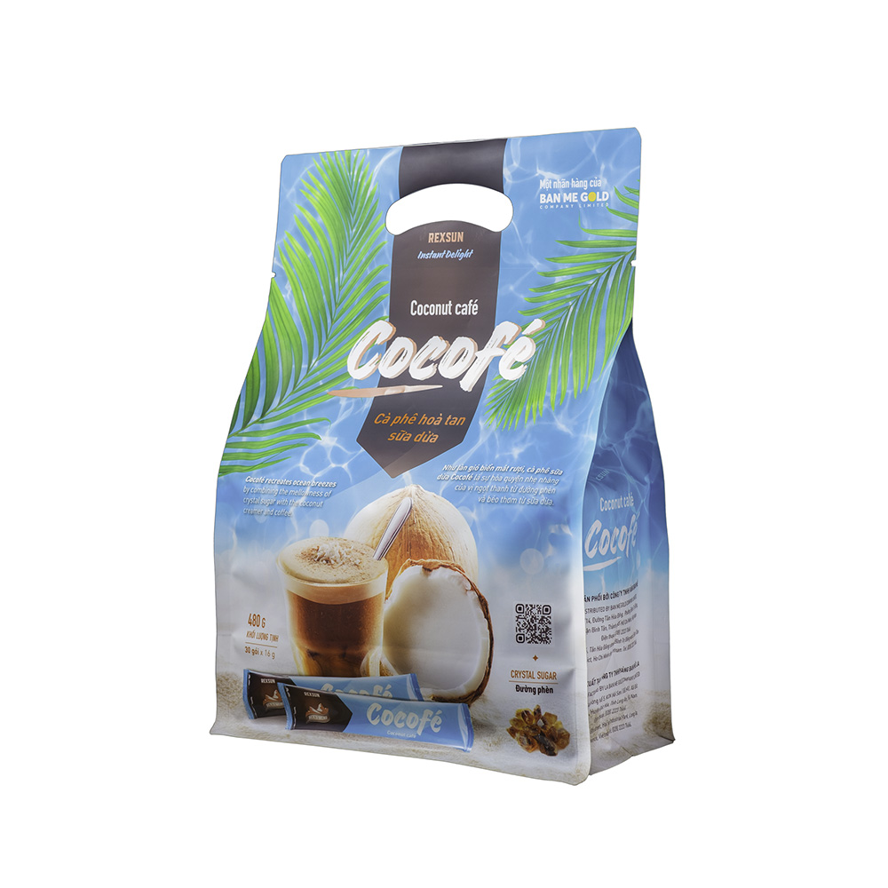 Cà phê hòa tan Sữa Dừa - Instant Delight Cocofé  (480g/túi 30gói)  Rexsun