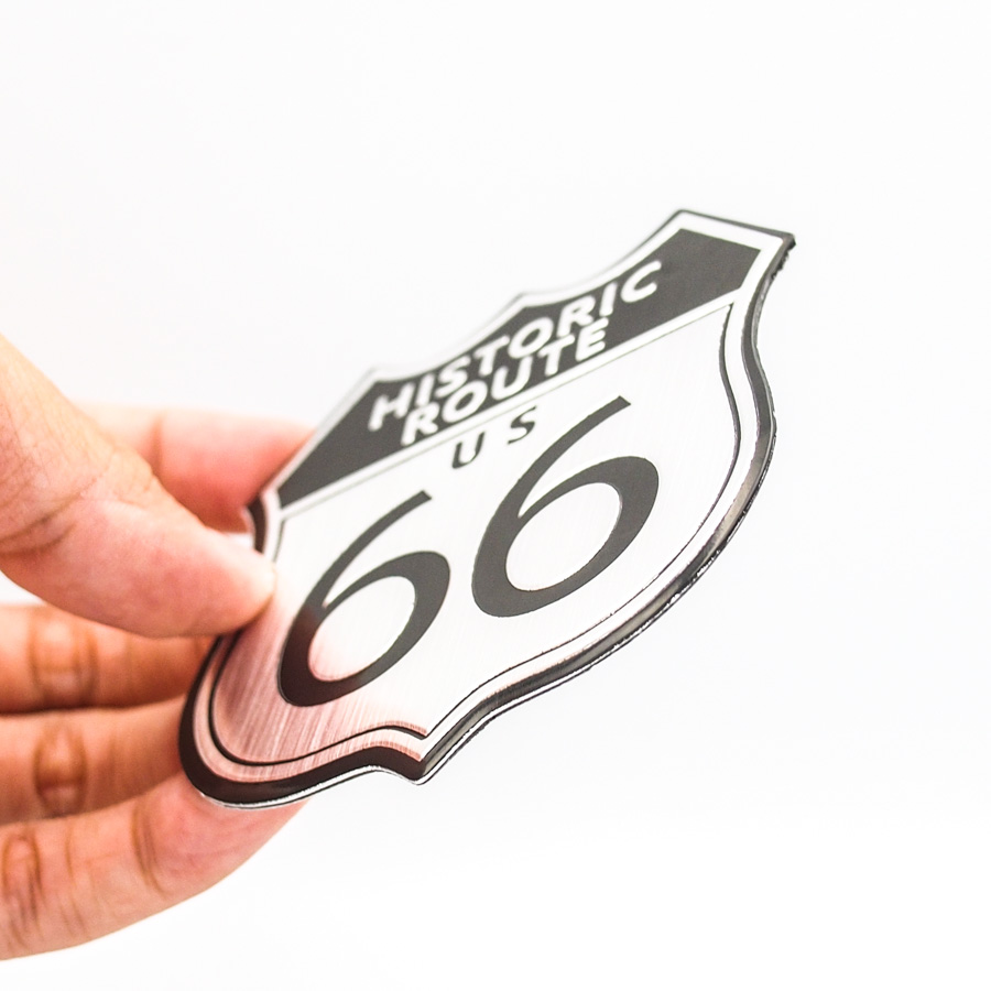 Sticker hình dán Metal Route 66 Huyền Thoại