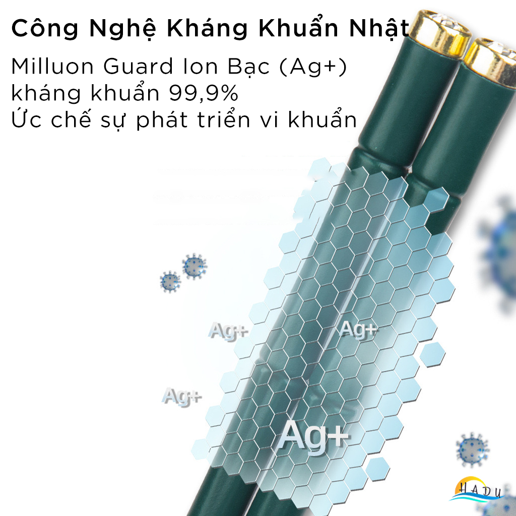 Đũa Ăn Cơm Inox 304 Chống Trượt Kiểu Hàn Quốc Cao Cấp Hình Cây Tre Sang Trọng HADU