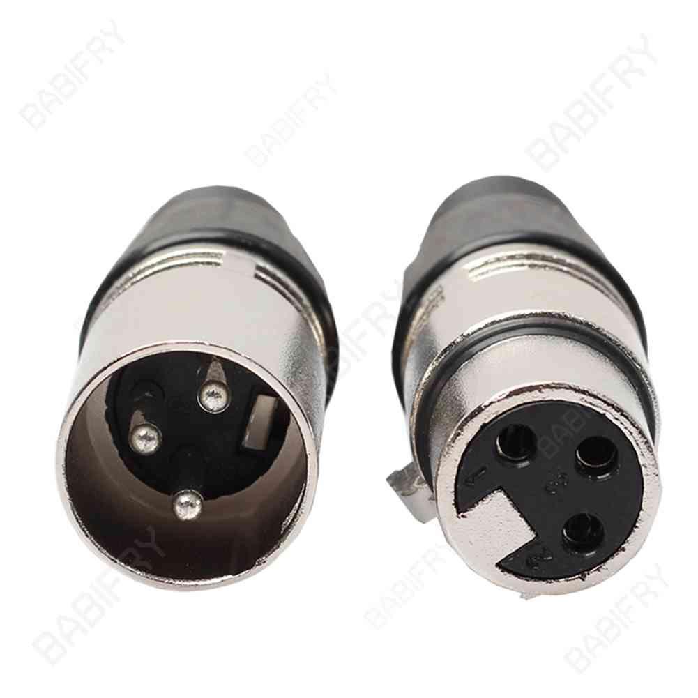 Set 8 Đầu Nối Dây Cáp Âm Thanh Micro 4 Đầu Đực 4 Cái XLR 3Pin