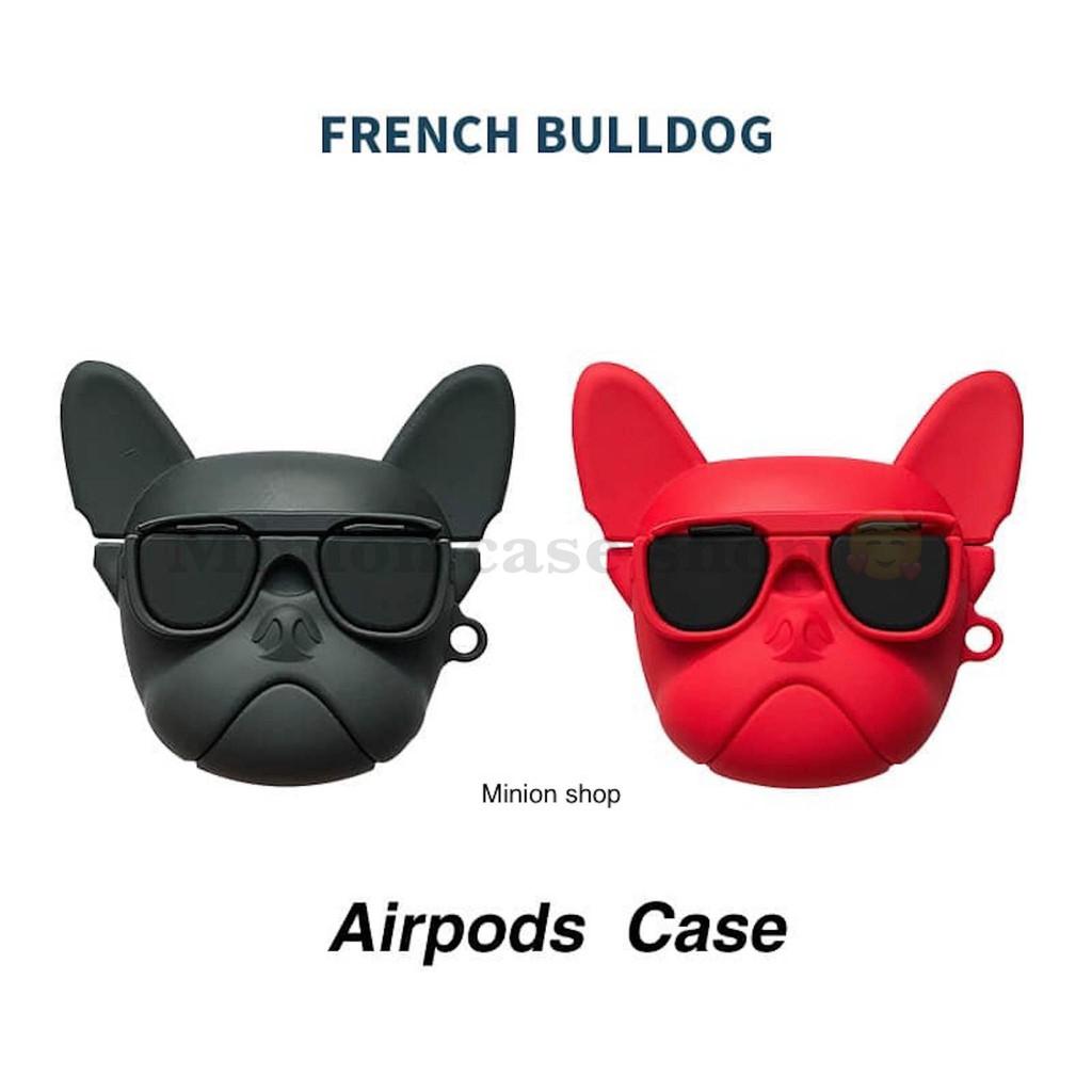 Hình ảnh ( Hàng loại 1)Bao Case Ốp dành cho airpod 1 và 2,airpod pro bulldog Pháp siêu ngầu silicon 3d cao cấp