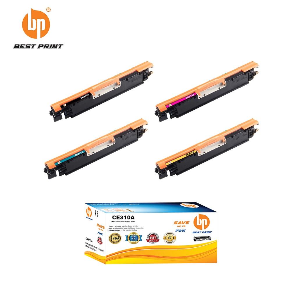 Hộp mực in BEST PRINT CE310A - CE311A - CE312A - CE313A dùng cho máy in HP Color LaserJet Pro 1025 - HÀNG CHÍNH HÃNG