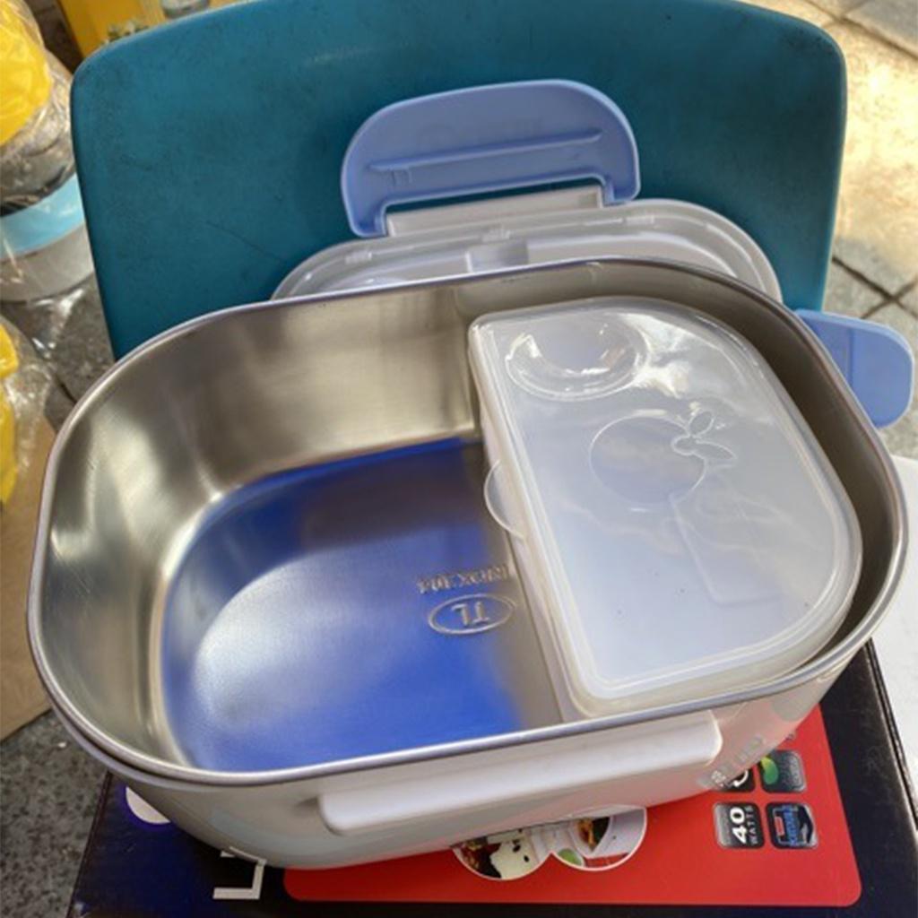 Hộp Cơm Cắm Điện Liolux Có Quai Xách Ruột INOX Dung Tích Lớn Chia Nhiều Ngăn Làm Hộp Cơm Văn Phòng Bền Và Thẩm Mỹ Cao