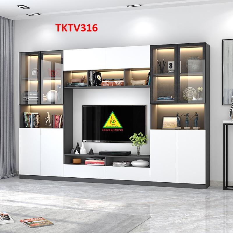 Tủ kệ tivi trang trí phong cách hiện đại TKTV316 - Nội thất lắp ráp Viendong adv
